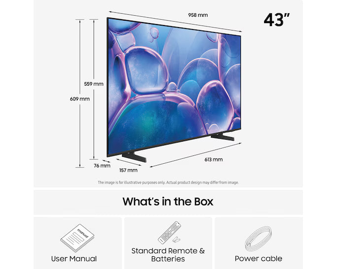 Samsung 43" Crystal 4K UHD Smart Television - TU43U7025FKXXC